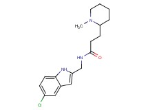 N-[(5-chloro-1H-indol-2-yl)methyl]-3-(1-methyl-2-piperidinyl)propanamide