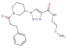 N-(2-methoxyethyl)-1-[1-(3-phenylpropanoyl)-3-piperidinyl]-1H-1,2,3-triazole-4-carboxamide