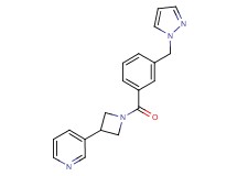 3-{1-[3-(1H-pyrazol-1-ylmethyl)benzoyl]-3-azetidinyl}pyridine