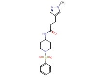 3-(1-methyl-1H-pyrazol-4-yl)-N-[1-(phenylsulfonyl)piperidin-4-yl]propanamide