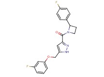 5-[(3-fluorophenoxy)methyl]-3-{[2-(4-fluorophenyl)azetidin-1-yl]carbonyl}-1H-pyrazole