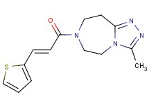 3-methyl-7-[(2E)-3-(2-thienyl)-2-propenoyl]-6,7,8,9-tetrahydro-5H-[1,2,4]triazolo[4,3-d][1,4]diazepine