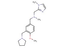 1-[4-methoxy-3-(pyrrolidin-1-ylmethyl)phenyl]-N-methyl-N-[(1-methyl-1H-imidazol-2-yl)methyl]methanamine
