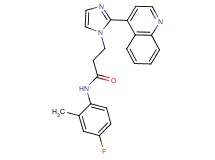 N-(4-fluoro-2-methylphenyl)-3-(2-quinolin-4-yl-1H-imidazol-1-yl)propanamide