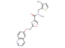 N-methyl-N-[(3-methyl-2-thienyl)methyl]-2-[(quinolin-6-yloxy)methyl]-1,3-oxazole-4-carboxamide