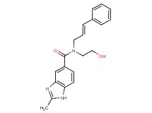 N-(2-hydroxyethyl)-2-methyl-N-[(2E)-3-phenylprop-2-en-1-yl]-1H-benzimidazole-5-carboxamide