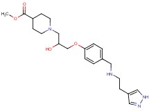 methyl 1-{2-hydroxy-3-[4-({[2-(1H-pyrazol-4-yl)ethyl]amino}methyl)phenoxy]propyl}-4-piperidinecarboxylate