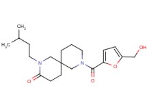 8-[5-(hydroxymethyl)-2-furoyl]-2-(3-methylbutyl)-2,8-diazaspiro[5.5]undecan-3-one