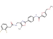 N-{4-[4-({[(2,3-difluorophenyl)acetyl]amino}methyl)-5-methyl-1,3-oxazol-2-yl]phenyl}-5-(methoxymethyl)-2-furamide