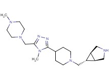 rel-(1R,5S,6r)-6-[(4-{4-methyl-5-[(4-methyl-1-piperazinyl)methyl]-4H-1,2,4-triazol-3-yl}-1-piperidinyl)methyl]-3-azabicyclo[3.1.0]hexane dihydrochloride
