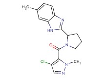 2-{1-[(4-chloro-1-methyl-1H-pyrazol-5-yl)carbonyl]-2-pyrrolidinyl}-6-methyl-1H-benzimidazole