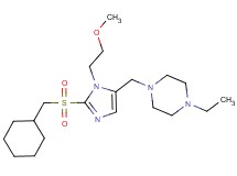 1-{[2-[(cyclohexylmethyl)sulfonyl]-1-(2-methoxyethyl)-1H-imidazol-5-yl]methyl}-4-ethylpiperazine