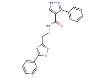 3-phenyl-N-[2-(5-phenyl-1,2,4-oxadiazol-3-yl)ethyl]-1H-pyrazole-4-carboxamide