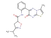 3-isopropyl-N-[2-(3-methyl-7-oxo-7H-[1,3]thiazolo[3,2-b][1,2,4]triazin-6-yl)phenyl]-4,5-dihydroisoxazole-5-carboxamide