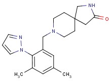 8-[3,5-dimethyl-2-(1H-pyrazol-1-yl)benzyl]-2,8-diazaspiro[4.5]decan-3-one