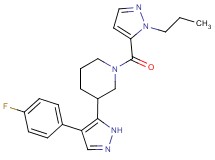 3-[4-(4-fluorophenyl)-1H-pyrazol-5-yl]-1-[(1-propyl-1H-pyrazol-5-yl)carbonyl]piperidine