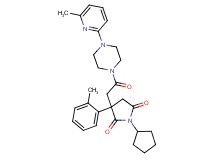 1-cyclopentyl-3-(2-methylphenyl)-3-{2-[4-(6-methyl-2-pyridinyl)-1-piperazinyl]-2-oxoethyl}-2,5-pyrrolidinedione