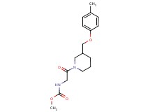 methyl (2-{3-[(4-methylphenoxy)methyl]-1-piperidinyl}-2-oxoethyl)carbamate
