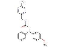 3-(4-methoxyphenyl)-N-[(5-methyl-2-pyrazinyl)methyl]-3-phenylpropanamide