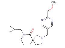 7-(cyclopropylmethyl)-2-{[2-(methoxymethyl)pyrimidin-5-yl]methyl}-2,7-diazaspiro[4.5]decan-6-one