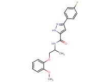 3-(4-fluorophenyl)-N-[2-(2-methoxyphenoxy)-1-methylethyl]-1H-pyrazole-5-carboxamide