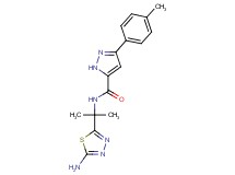 N-[1-(5-amino-1,3,4-thiadiazol-2-yl)-1-methylethyl]-3-(4-methylphenyl)-1H-pyrazole-5-carboxamide
