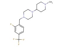 1-[2-fluoro-4-(trifluoromethyl)benzyl]-4-(1-methylpiperidin-4-yl)piperazine