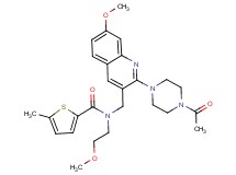 N-{[2-(4-acetyl-1-piperazinyl)-7-methoxy-3-quinolinyl]methyl}-N-(2-methoxyethyl)-5-methyl-2-thiophenecarboxamide