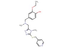 2-ethoxy-4-{[methyl({4-methyl-5-[(4-pyridinylmethyl)thio]-4H-1,2,4-triazol-3-yl}methyl)amino]methyl}phenol