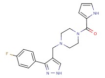1-{[3-(4-fluorophenyl)-1H-pyrazol-4-yl]methyl}-4-(1H-pyrrol-2-ylcarbonyl)piperazine
