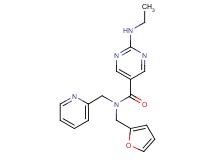 2-(ethylamino)-N-(2-furylmethyl)-N-(pyridin-2-ylmethyl)pyrimidine-5-carboxamide