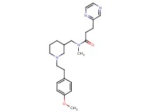 N-({1-[2-(4-methoxyphenyl)ethyl]-3-piperidinyl}methyl)-N-methyl-3-(2-pyrazinyl)propanamide
