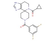 5-(cyclopropylcarbonyl)-1'-(3,5-difluorobenzoyl)-1,5,6,7-tetrahydrospiro[imidazo[4,5-c]pyridine-4,4'-piperidine]
