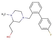 2-{4-[(4'-fluoro-2-biphenylyl)methyl]-1-methyl-2-piperazinyl}ethanol trifluoroacetate (salt)