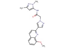 N-(1,3-dimethyl-1H-pyrazol-5-yl)-2-[4-(8-methoxyquinolin-2-yl)-1H-pyrazol-1-yl]acetamide