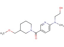 2-[(5-{[3-(methoxymethyl)piperidin-1-yl]carbonyl}pyridin-2-yl)(methyl)amino]ethanol