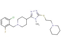 1-(2-chloro-6-fluorobenzyl)-4-(4-methyl-5-{[2-(1-piperidinyl)ethyl]thio}-4H-1,2,4-triazol-3-yl)piperidine