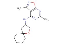 3,6-dimethyl-N-1-oxaspiro[4.5]dec-3-ylisoxazolo[5,4-d]pyrimidin-4-amine