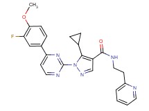 5-cyclopropyl-1-[4-(3-fluoro-4-methoxyphenyl)-2-pyrimidinyl]-N-[2-(2-pyridinyl)ethyl]-1H-pyrazole-4-carboxamide