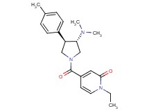 4-{[(3S*,4R*)-3-(dimethylamino)-4-(4-methylphenyl)-1-pyrrolidinyl]carbonyl}-1-ethyl-2(1H)-pyridinone