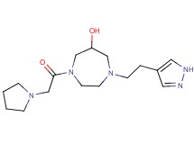 1-[2-(1H-pyrazol-4-yl)ethyl]-4-(pyrrolidin-1-ylacetyl)-1,4-diazepan-6-ol