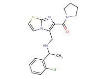 1-(2-chlorophenyl)-N-{[6-(1-pyrrolidinylcarbonyl)imidazo[2,1-b][1,3]thiazol-5-yl]methyl}ethanamine