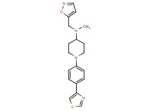N-(5-isoxazolylmethyl)-N-methyl-1-[4-(1,3-thiazol-4-yl)phenyl]-4-piperidinamine
