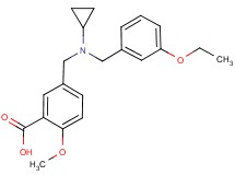 5-{[cyclopropyl(3-ethoxybenzyl)amino]methyl}-2-methoxybenzoic acid