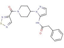 2-phenyl-N-{1-[1-(1,2,5-thiadiazol-3-ylcarbonyl)-4-piperidinyl]-1H-pyrazol-5-yl}acetamide