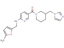 5-{[3-(1H-imidazol-1-ylmethyl)-1-piperidinyl]carbonyl}-N-[(5-methyl-2-furyl)methyl]-2-pyridinamine