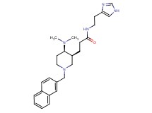 3-[(3S*,4R*)-4-(dimethylamino)-1-(2-naphthylmethyl)-3-piperidinyl]-N-[2-(1H-imidazol-4-yl)ethyl]propanamide