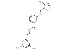 N-[2-(4,6-dimethylpyrimidin-2-yl)ethyl]-3-{[(3-methyl-2-thienyl)methyl]amino}benzamide