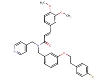 (2E)-3-(3,4-dimethoxyphenyl)-N-{3-[2-(4-fluorophenyl)ethoxy]benzyl}-N-(4-pyridinylmethyl)acrylamide
