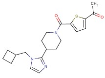 1-[5-({4-[1-(cyclobutylmethyl)-1H-imidazol-2-yl]-1-piperidinyl}carbonyl)-2-thienyl]ethanone